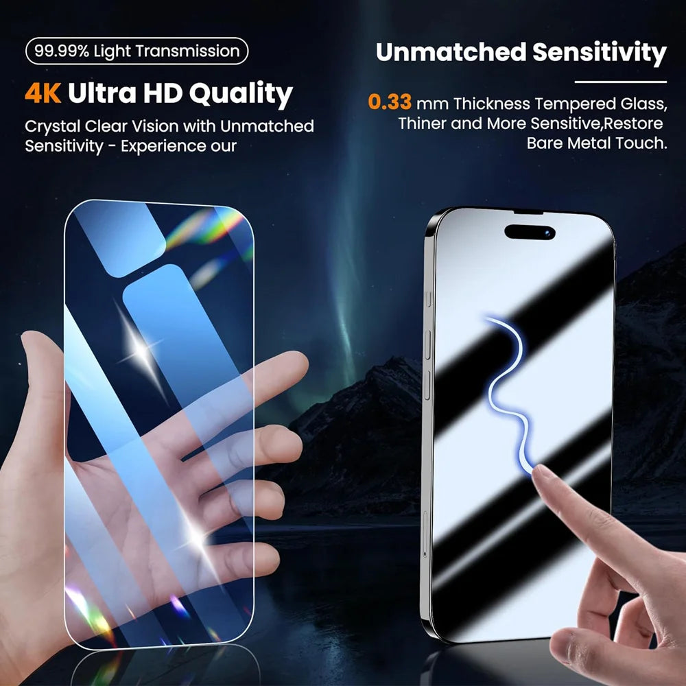 Protection écran + objectif iPhone 11 à 17 – Verre HD