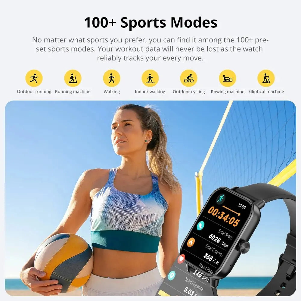 COLMI P81 – Montre connectée 1.9" HD, appels Bluetooth, suivi santé & +100 sports