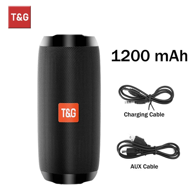 Haut-parleur Bluetooth T & G TG117, boîte de son TWS Portable, haut-parleur étanche, haut-parleurs stéréo Surround d'extérieur, Support Radio FM TF