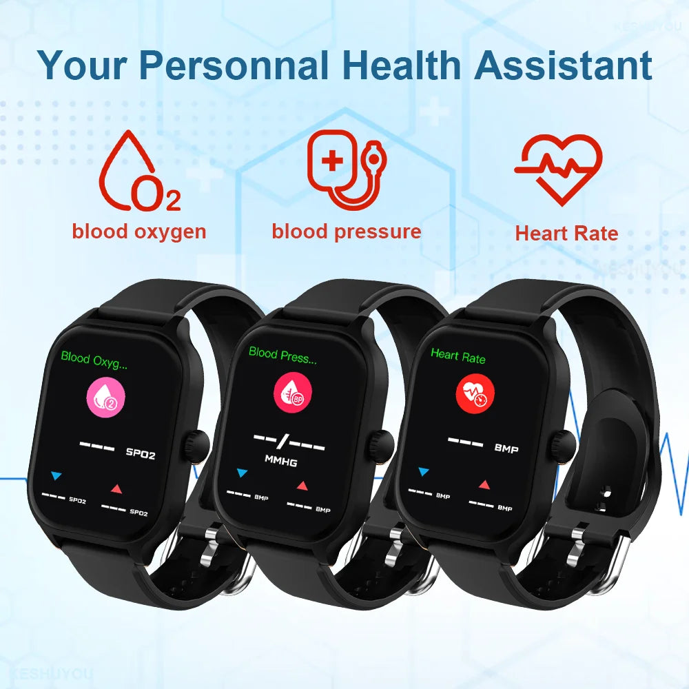Montre Connectée 2.01'' HD, Appels Bluetooth, Notifications & Modes Sport - KESHUYOU H9 Pro Max