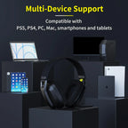 Casque sans fil BINNUNE BW06 – Double connexion 2.4GHz & Bluetooth, micro intégré