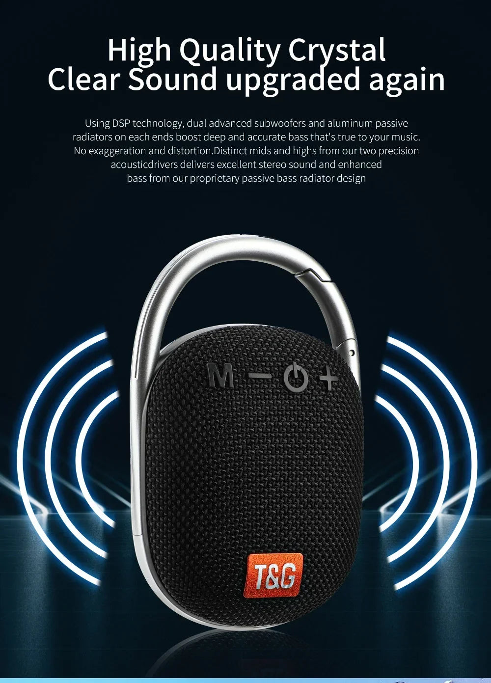 Enceinte Bluetooth Portable Étanche TG321 – Basse Puissante & Stéréo TWS