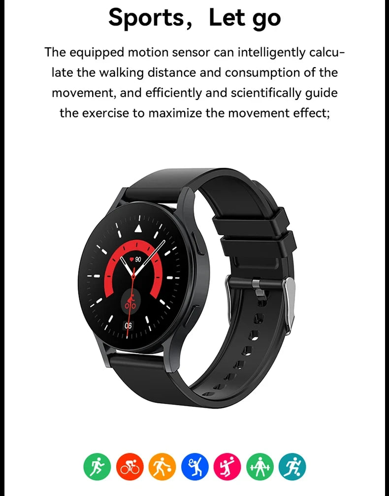 Smartwatch Sunxing 6 Pro – Hommes/Femmes, Bluetooth & Santé
