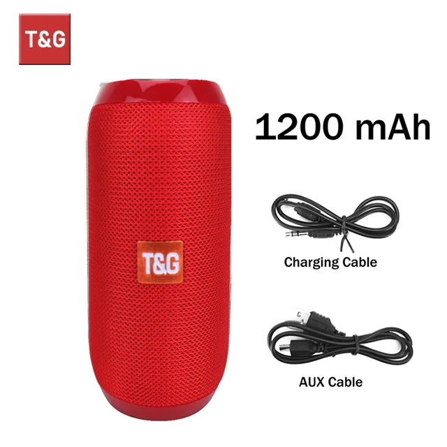 Haut-parleur Bluetooth T & G TG117, boîte de son TWS Portable, haut-parleur étanche, haut-parleurs stéréo Surround d'extérieur, Support Radio FM TF