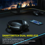 Casque sans fil BINNUNE BW06 – Double connexion 2.4GHz & Bluetooth, micro intégré