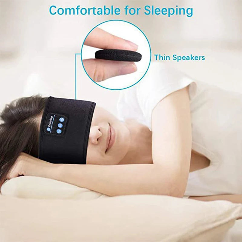 Bandeau audio Bluetooth – Casque élastique, masque de sommeil et écouteurs sans fil intégrés