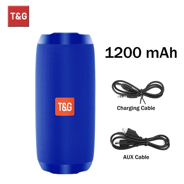 Haut-parleur Bluetooth T & G TG117, boîte de son TWS Portable, haut-parleur étanche, haut-parleurs stéréo Surround d'extérieur, Support Radio FM TF