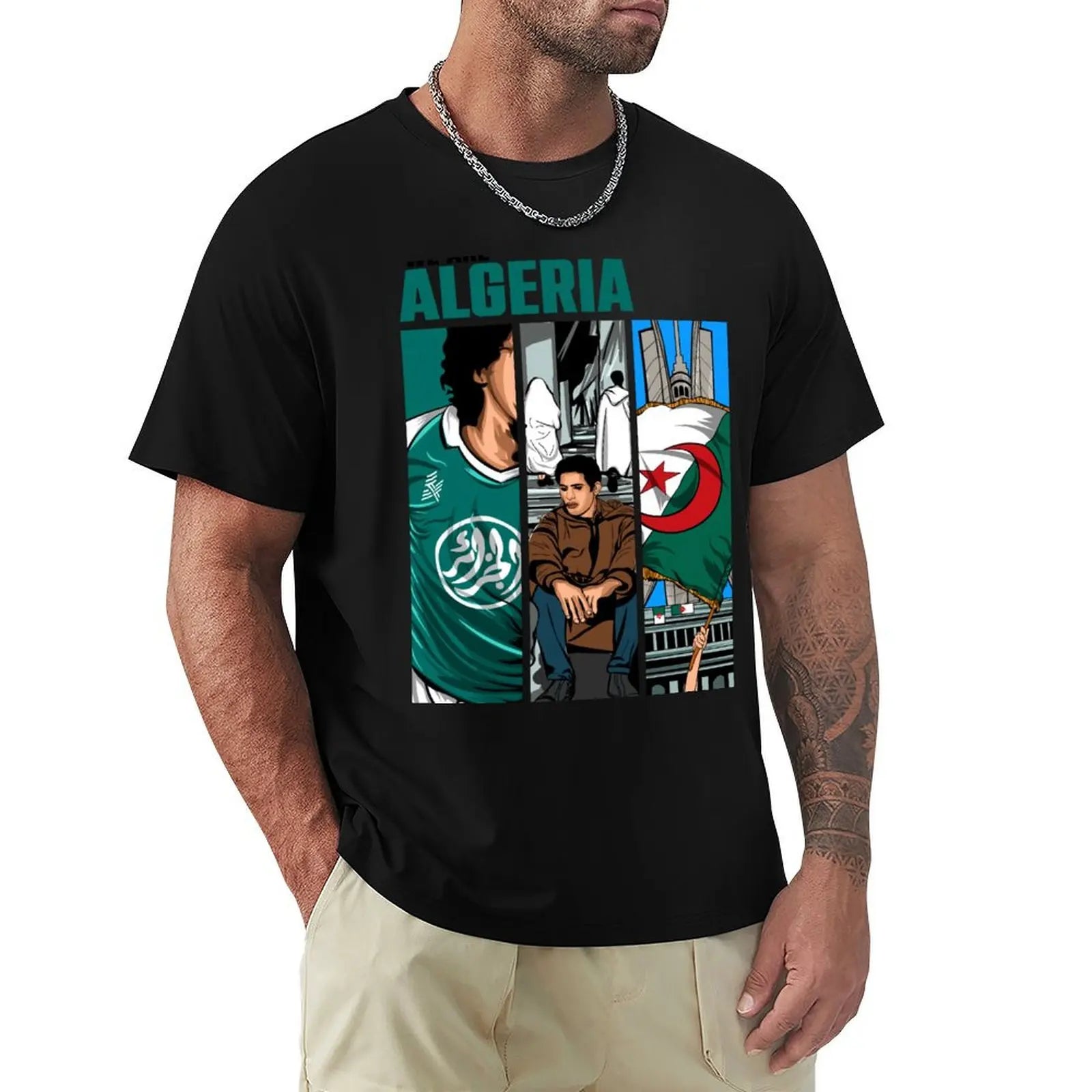 T-shirt graphique personnalisé Algérie