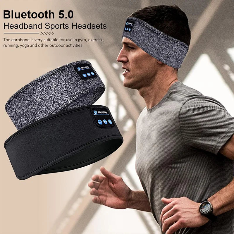 Bandeau audio Bluetooth – Casque élastique, masque de sommeil et écouteurs sans fil intégrés