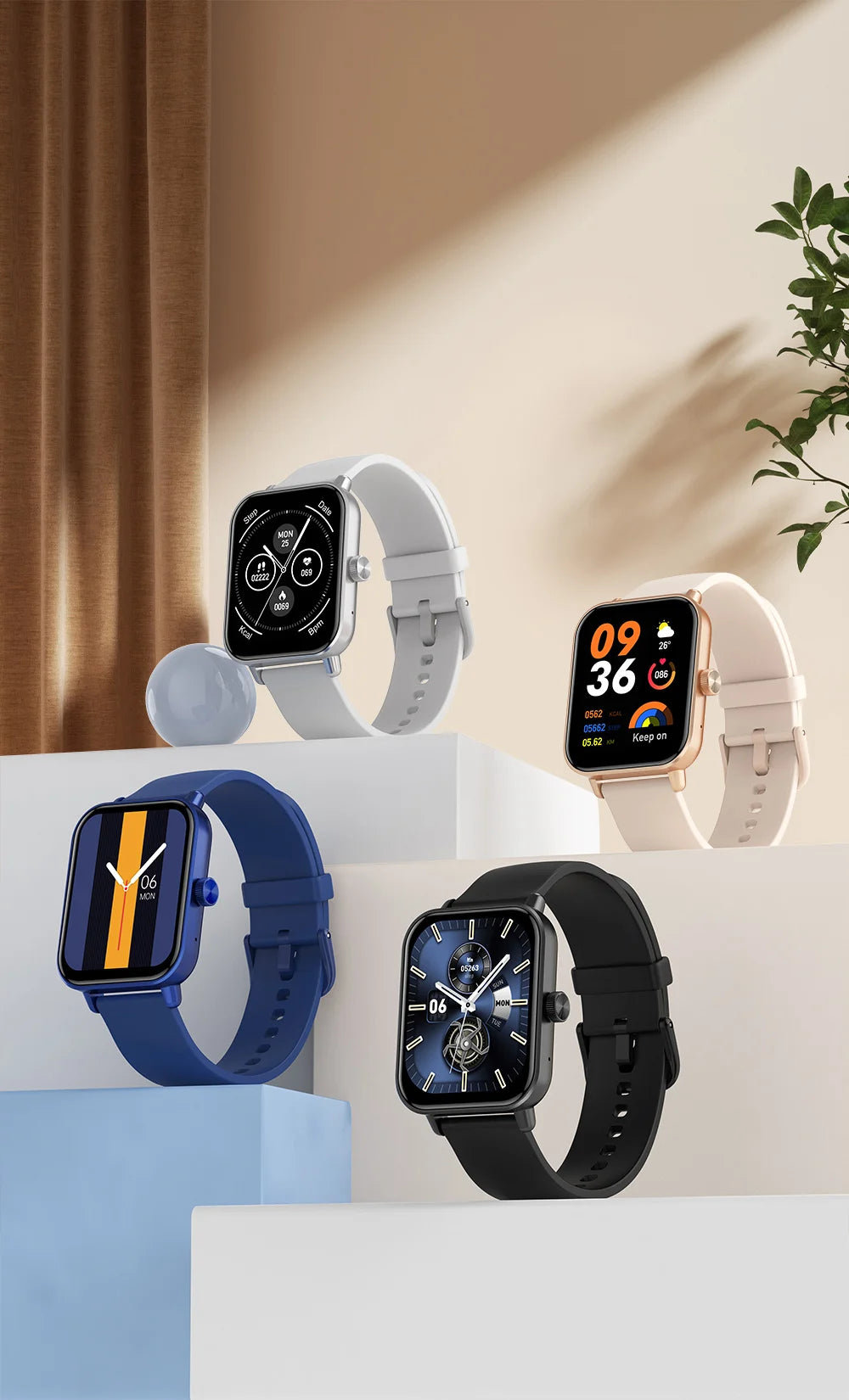 COLMI P81 – Montre connectée 1.9" HD, appels Bluetooth, suivi santé & +100 sports