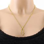 Collier Tunisie en Acier Inoxydable – Pendentif Carte, Unisexe, Bijou Ethnique & Patriotique