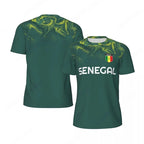 T-shirt de football tendance avec imprimé du drapeau du Sénégal
