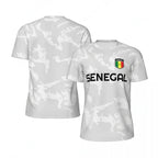 T-shirt de football tendance avec imprimé du drapeau du Sénégal