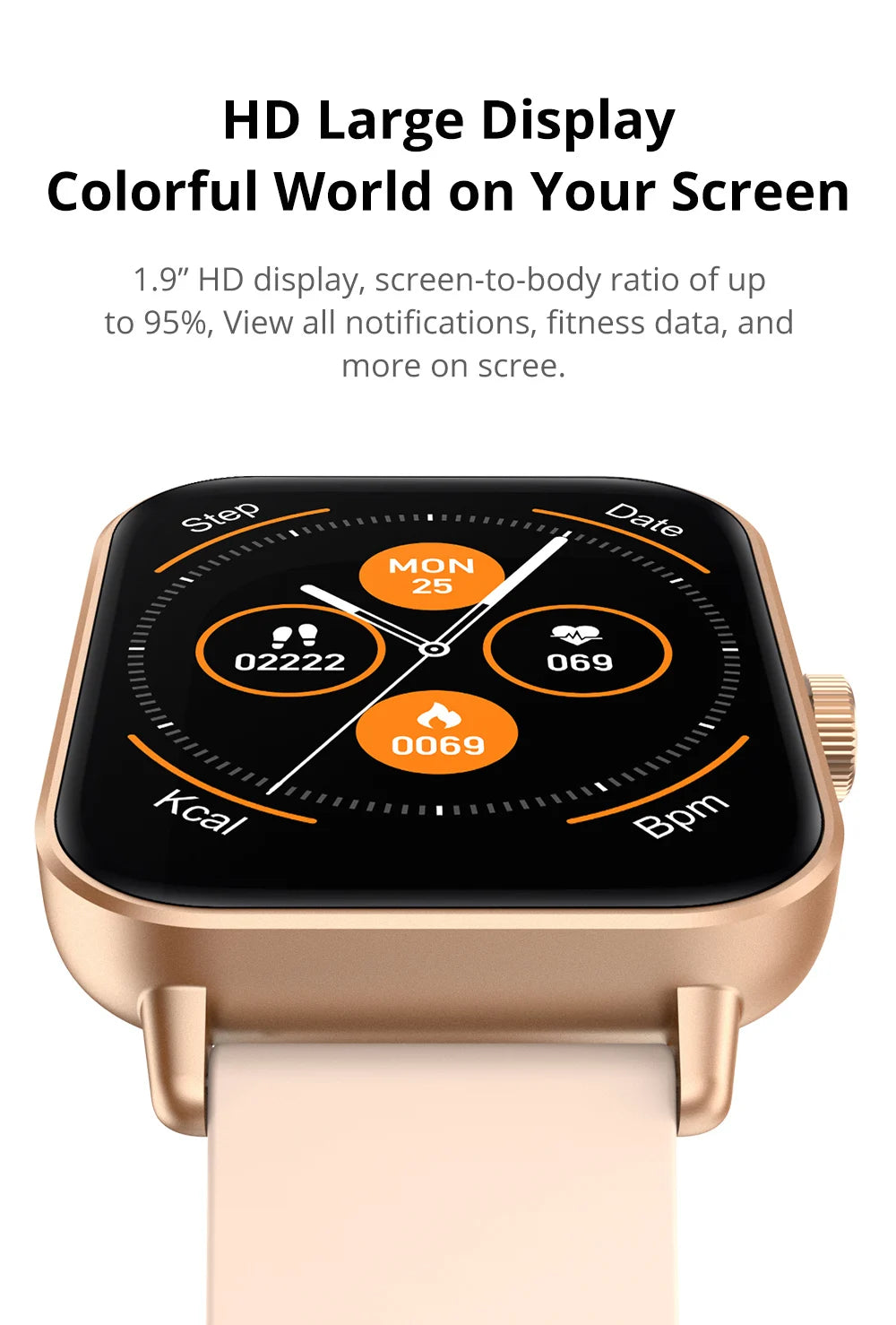 COLMI P81 – Montre connectée 1.9" HD, appels Bluetooth, suivi santé & +100 sports