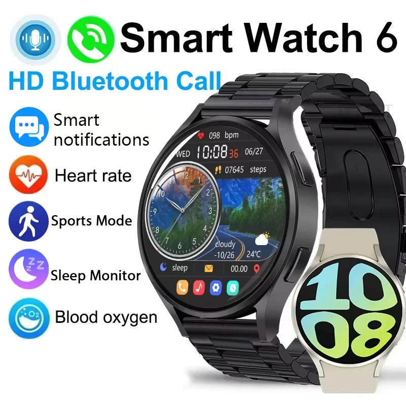 Smartwatch Sunxing 6 Pro – Hommes/Femmes, Bluetooth & Santé