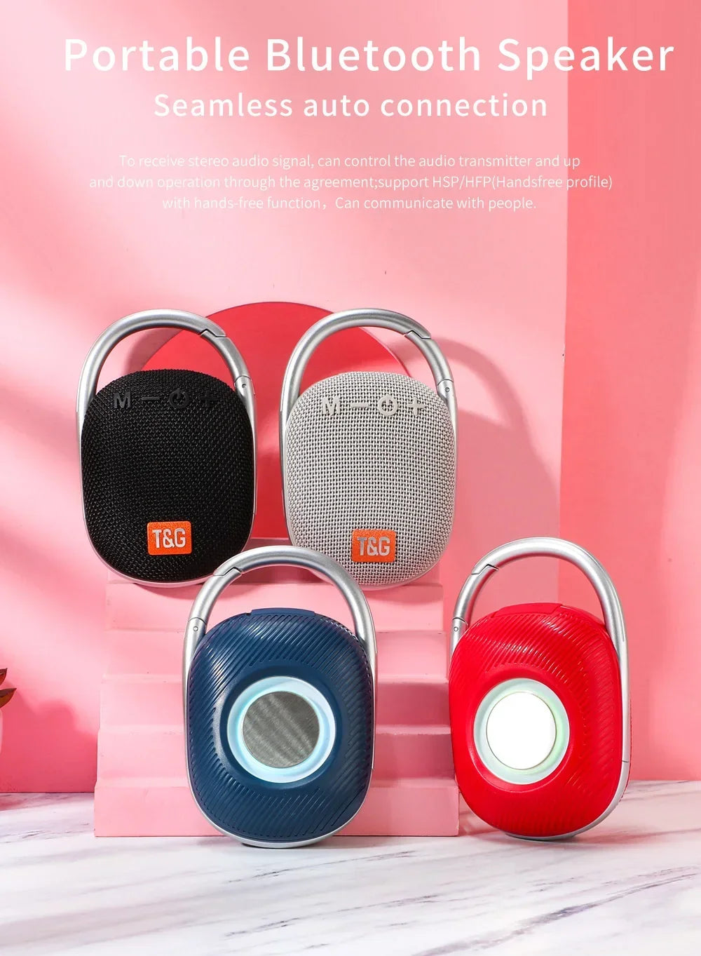 Enceinte Bluetooth Portable Étanche TG321 – Basse Puissante & Stéréo TWS