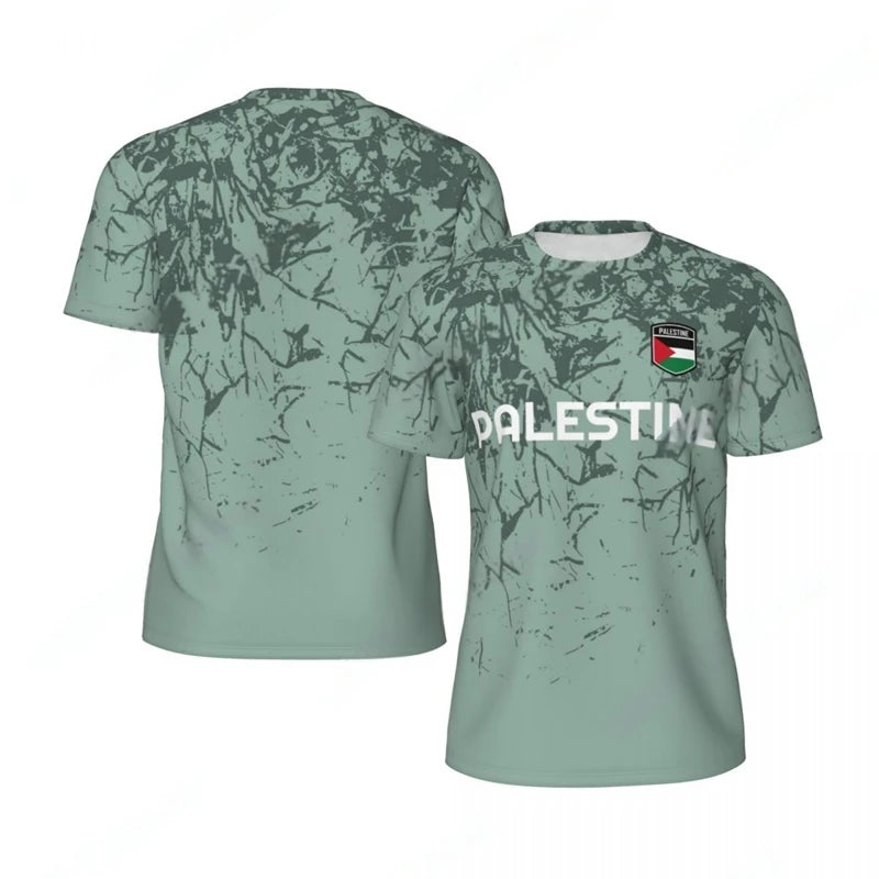 T-shirt Palestine – Drapeau National 3D | Mode Été Unisexe Sport & Streetwear