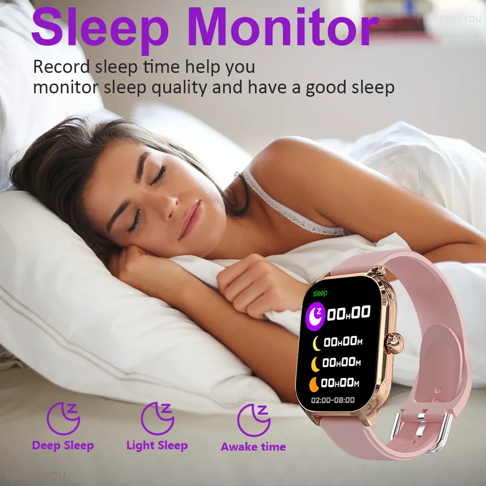 Montre Connectée 2.01'' HD, Appels Bluetooth, Notifications & Modes Sport - KESHUYOU H9 Pro Max
