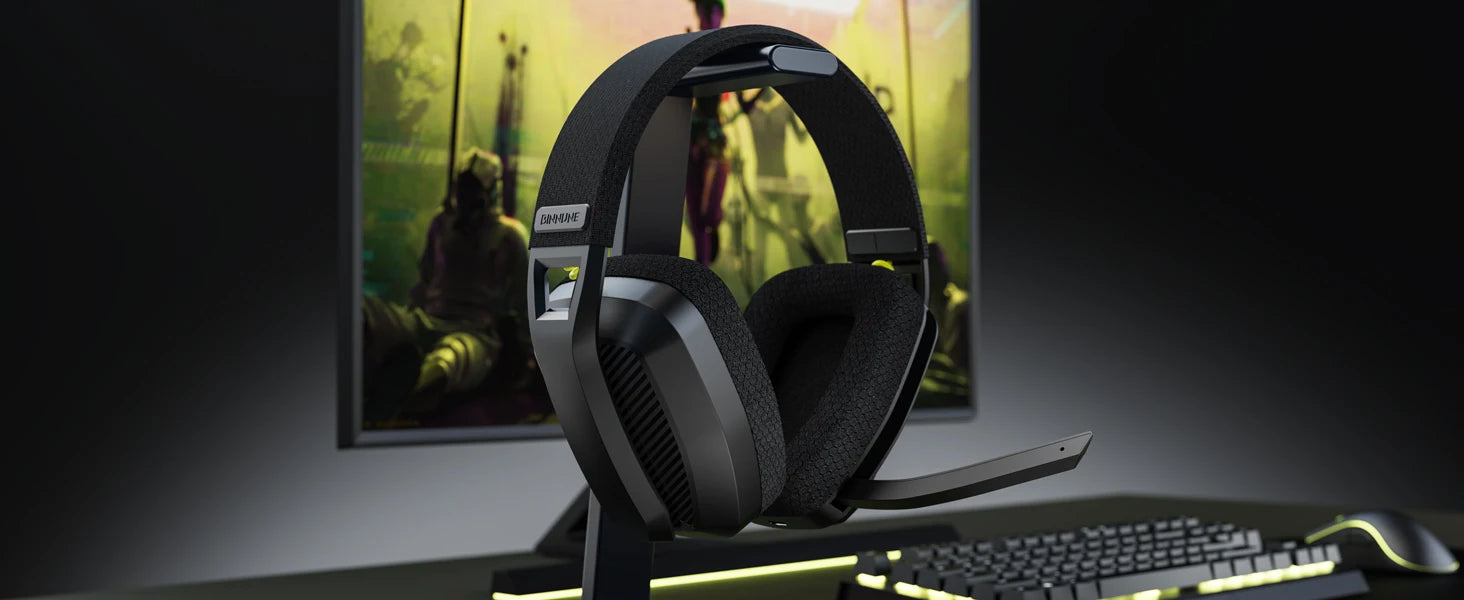 Casque sans fil BINNUNE BW06 – Double connexion 2.4GHz & Bluetooth, micro intégré