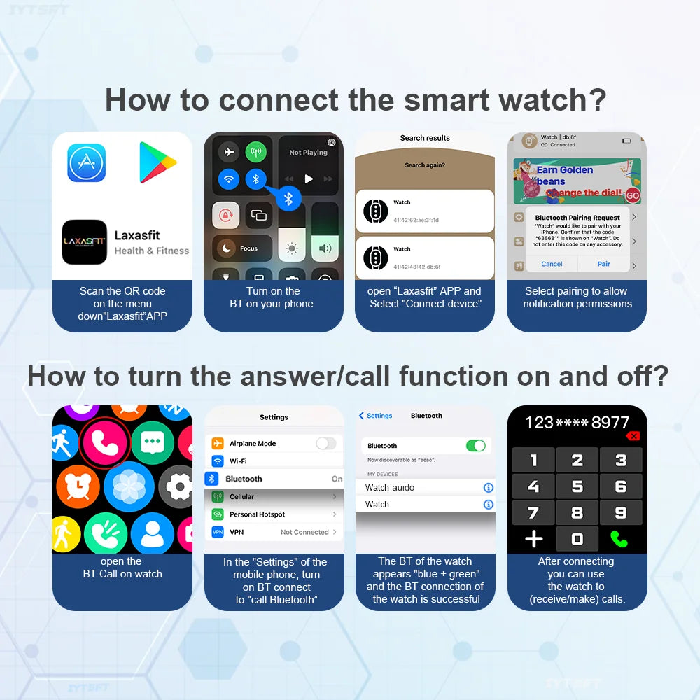 Montre Connectée 2.01'' HD, Appels Bluetooth, Notifications & Modes Sport - KESHUYOU H9 Pro Max