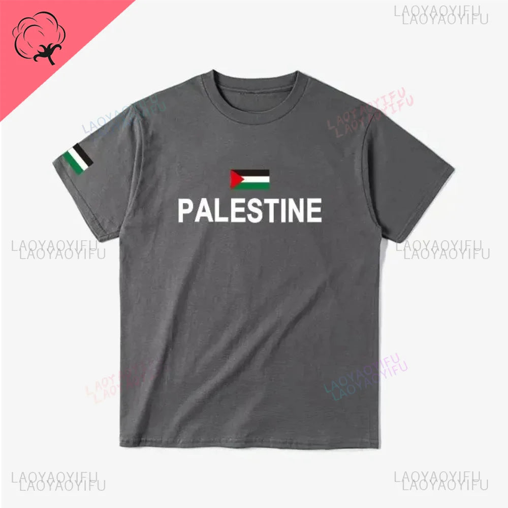T-shirt Palestine – Drapeau National 100% Coton