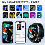 Montre Connectée 2.01'' HD, Appels Bluetooth, Notifications & Modes Sport - KESHUYOU H9 Pro Max