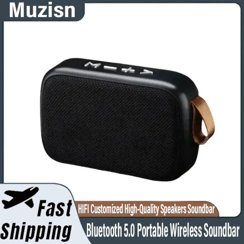Barre de Son Portable Bluetooth 5.0 – Haut-Parleurs Sans Fil HIFI, Batterie 500mAh, Son Puissant pour Intérieur & Extérieur, Sport et Loisirs