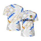 T-shirt de football tendance avec imprimé du drapeau du Sénégal