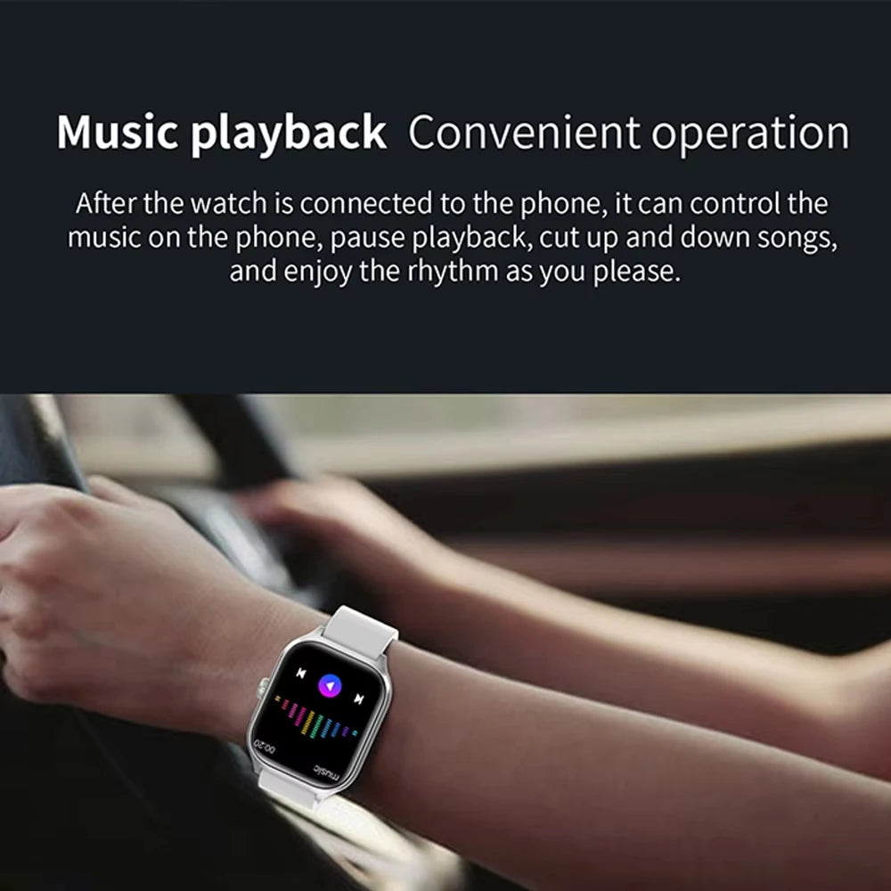 Montre Connectée 2.01'' HD, Appels Bluetooth, Notifications & Modes Sport - KESHUYOU H9 Pro Max
