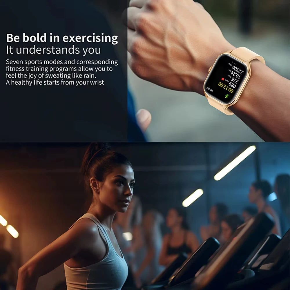 Montre Connectée 2.01'' HD, Appels Bluetooth, Notifications & Modes Sport - KESHUYOU H9 Pro Max